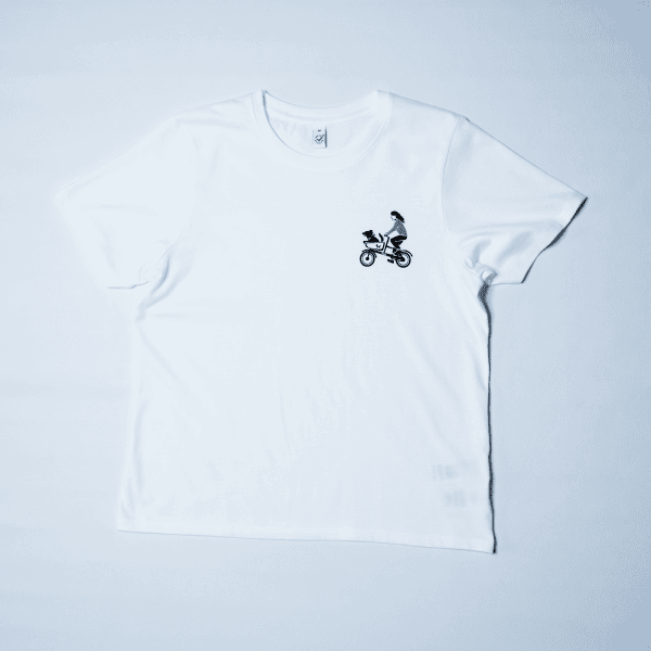 T-Shirt Damen weiß "Hundetaxi" Brust – Bild 3