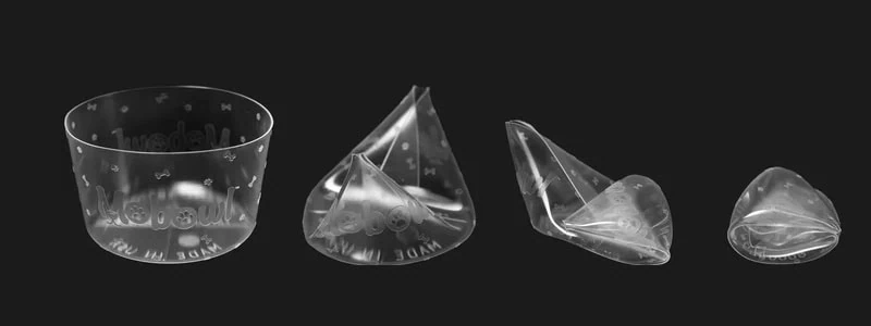 Mobowl Silikonnapf flach zusammenfalten