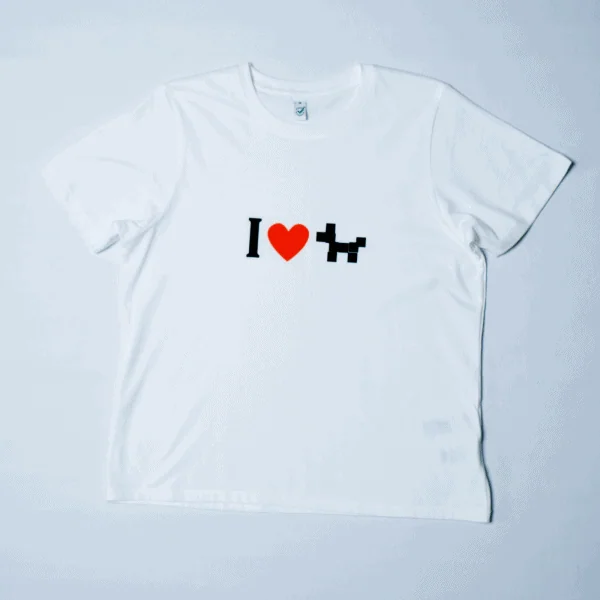 T-Shirt Damen weiß "I Love Dogs" Front – Bild 3