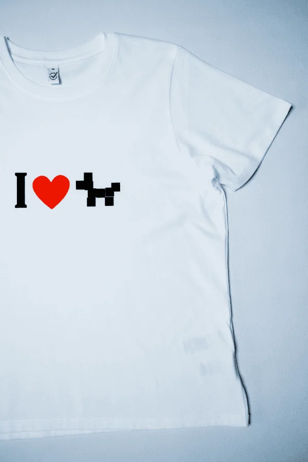 T-Shirt Damen weiß "I Love Dogs" Front – Bild 4