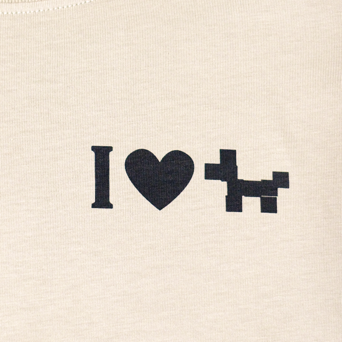 T-Shirt Unisex hell-beige "I Love Dogs" Brust – Bild 2