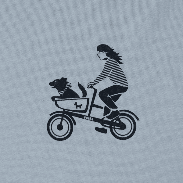 T-Shirt Unisex hell-grau "Hundetaxi" Brust – Bild 2