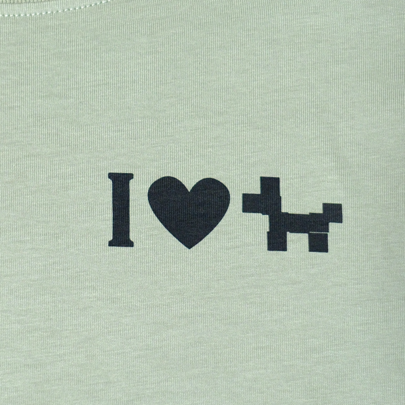 T-Shirt Unisex hell-olive "I Love Dogs" Brust – Bild 2